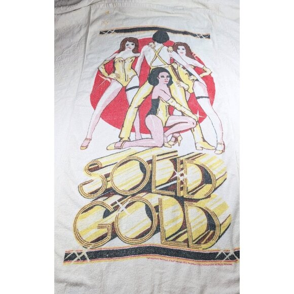 vtg Franco Solid Gold Dancers TV Series Beach Towel 1980s 55.5"x27. 5" READ - Picture 1 of 14